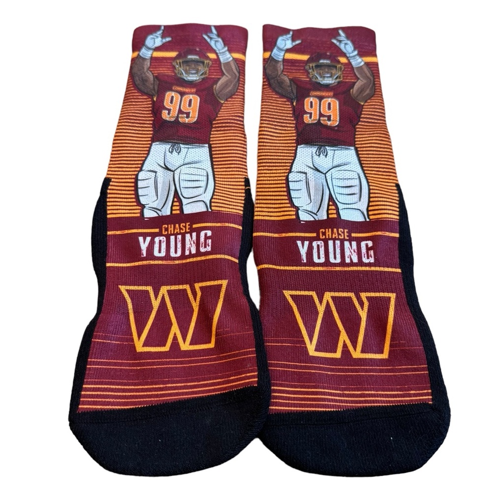 Washington Commanders Chase Young Socks. Size S/M. NWOT